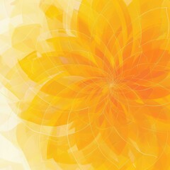 Abstract Yellow and Orange Floral Pattern for Modern Design Projects