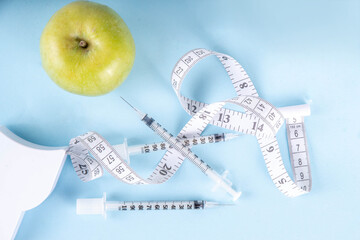 Weight loss injection. Insulin resistance, diabetes, slimming healthy eating. Injections with...