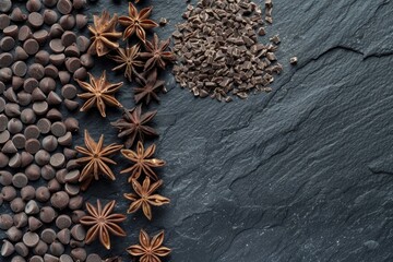 Chocolate Spices on Slate