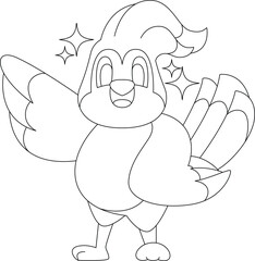 Parrot Stars Animal Vector Graphic Art Illustration