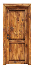 Wooden door, PNG with transparent background