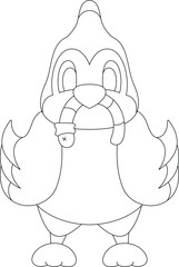 Parrot Worm Animal Vector Graphic Art Illustration
