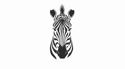 Zebra logo. Isolated zebra on white background. 