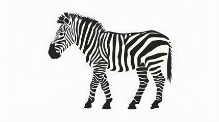 Fototapeta premium Zebra logo. Isolated zebra on white background. 