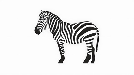 Fototapeta premium Zebra logo. Isolated zebra on white background. 