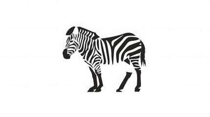 Naklejka premium Zebra logo. Isolated zebra on white background. 