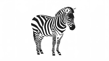 Fototapeta premium Zebra logo. Isolated zebra on white background. 