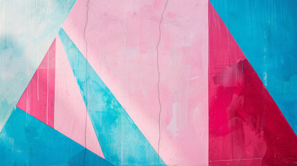 Obraz premium Sky blue & bubblegum pink Constructivism art background