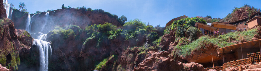 Cascadas de Ouzoud is a popular tourist attraction in Morocco, located in the Atlas Mountains. The name 