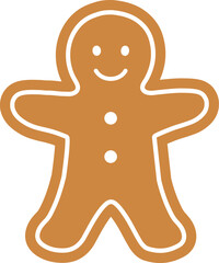 Holiday gingerbread man cookie vector

