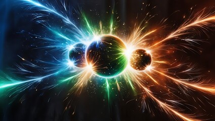 Fototapeta premium Shining colorful lights as an abstract background illustration