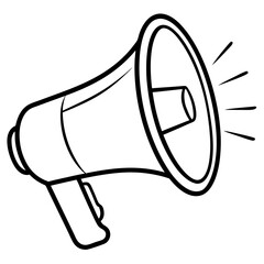 megaphone icon isolated on white