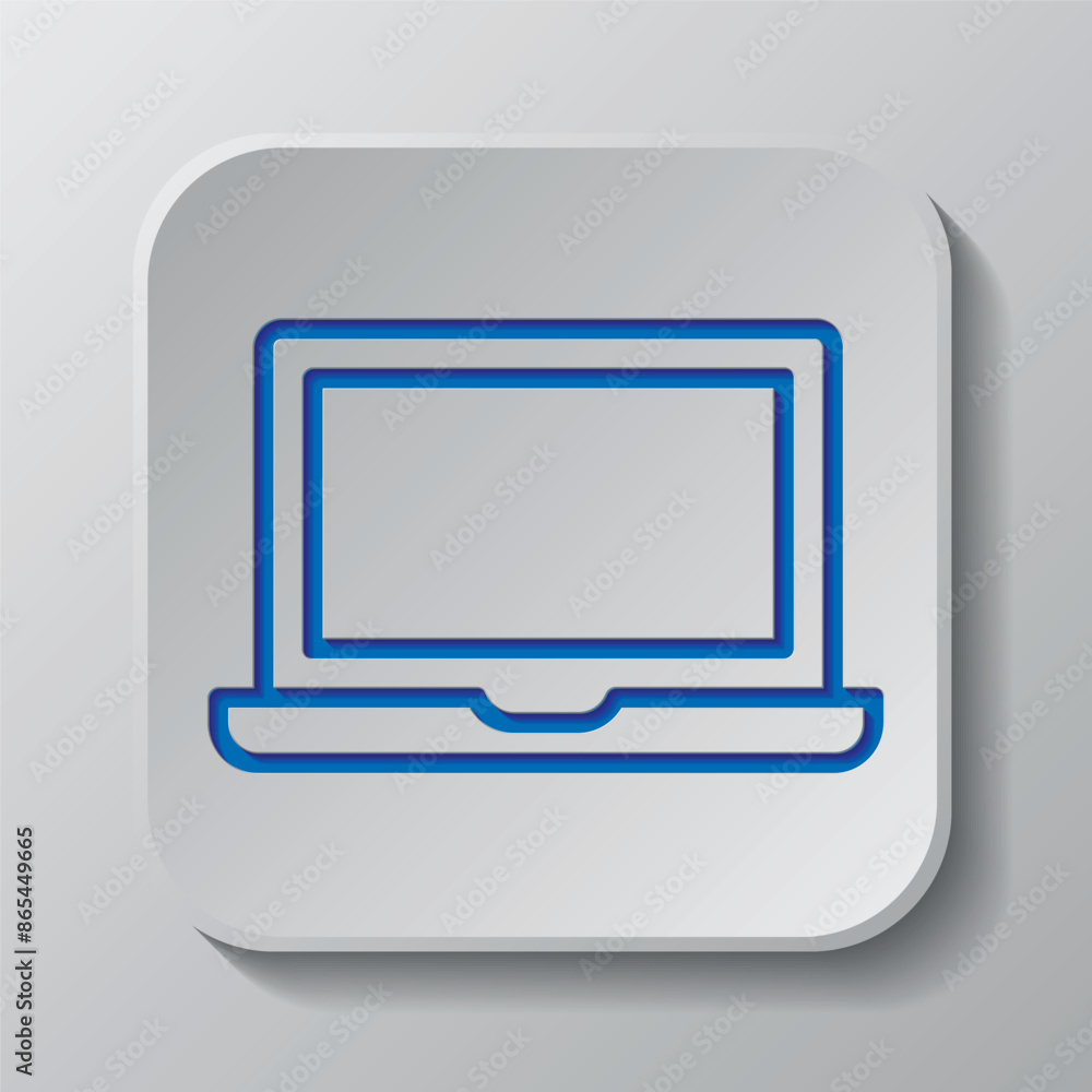 Poster notebook simple icon vector. flat design. paper cut design. cutted blue symbol with shadow. gray bad