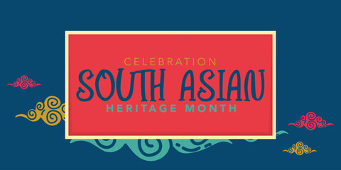 South Asian Heritage month (18 July / 17 August) banner
. South Asian Heritage month celebration. Vector banner with abstract mandala symbol ornament on red background. Greeting card, banner design.
