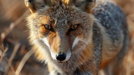 Fototapeta premium a rare wild Indian fox
