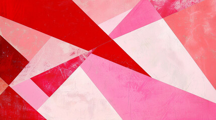 Cherry red & bubblegum pink Suprematism art background 