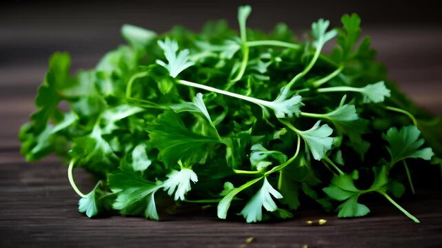  Freshly chopped parsley leaves ready to add flavor to your dish