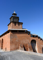 Obraz premium View of the fortress tower of the ancient Kremlin in Nizhny Novgorod