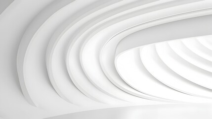 Abstract White Circular Building Architecture Background