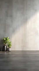 Elegant Cement Floor and Wall Backdrop for Creative Spaces