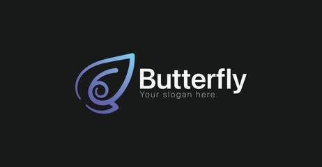 Butterfly logo, Gradient logo, butterfly,  logodesign, modern, graphic design, entreprise logo, business logo, gradient color, energetic, playfull, nature, organic, modern