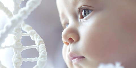 Genetische Merkmale bei Baby Kleinkinder  Neugeborenes DNA Untersuchung 