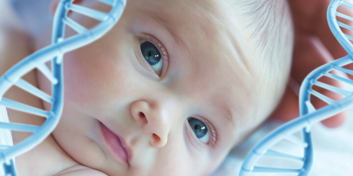 Genetische Merkmale bei Baby Kleinkinder  Neugeborenes DNA Untersuchung 