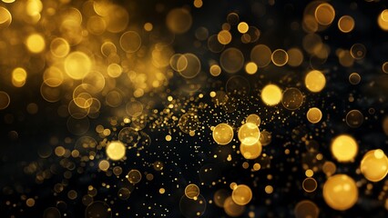 Sparkling gold yellow particle texture background