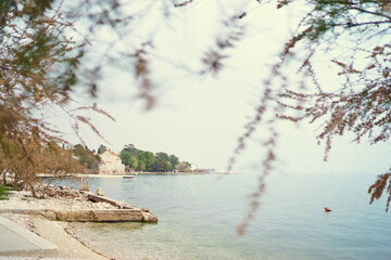 Beautiful landscape with mountains view. Kastel coast in Dalmatia, Croatia. Famous tourist...