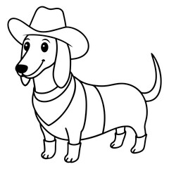 Dachshund Dog Coloring Page for Kids