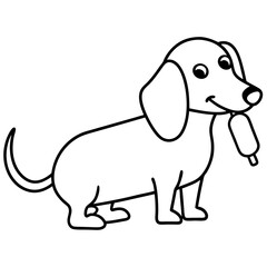 Dachshund Dog Coloring Page for Kids