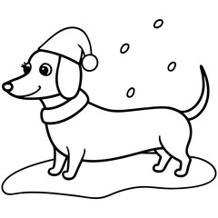 Dachshund Dog Coloring Page for Kids