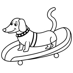 Dachshund Dog Coloring Page for Kids