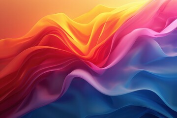 Obraz premium A colorful mountain range with a blue and orange hue