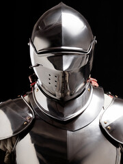 Medieval armor protection. Knight helm.