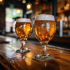 Glass of beer, photo commercial.