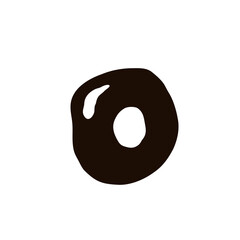Donut logo icon sign Chocolate glazed doughnut emblem Hand drawn Doodle cartoon design Yummy cute style Fashion print for clothes greeting invitation card flyer banner poster cover game menu book ad