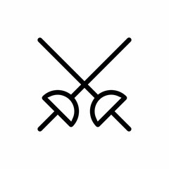 epee sword cross fencing icon