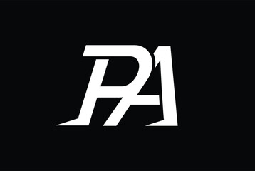 Abstract letter PA, AP, A OR P vector logo design, letter PA, text logo design