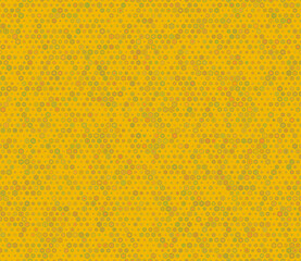 Minimal geometric background. Multicolored geometric elements of varied size. Simple stacked hexagons. Small hexagon geometric shapes. Tileable pattern. Seamless vector illustration.