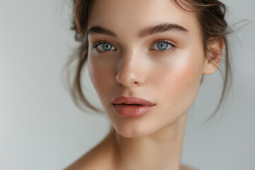 Naklejka premium A beautiful woman with clean healthy skin