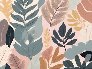 seamless pattern with autumn leaves