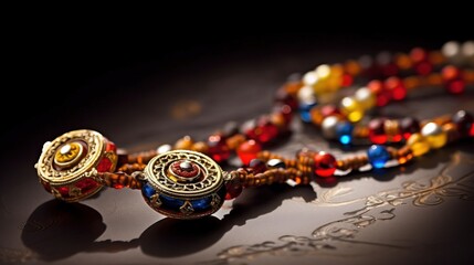 Indian Raksha Bandhan festival, family traditional holiday. Decorations with flowers. AI generated.