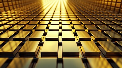 Silver gold perspective grid 