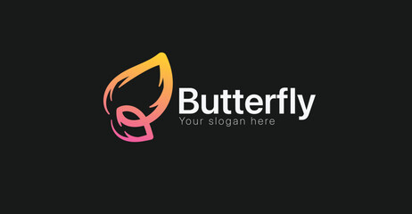 Butterfly logo, Gradient logo, butterfly,  logodesign, modern, graphic design, entreprise logo, business logo, gradient color, energetic, playfull, nature, organic, modern