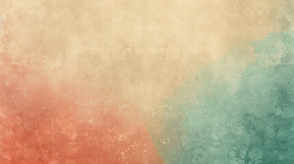 Naklejka premium Terracotta red, light beige, & muted teal gradient background. PowerPoint and Business background