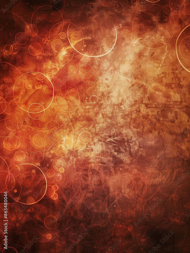 Aufkleber abstract red and orange circle pattern background - a digital abstract background with overlapping c