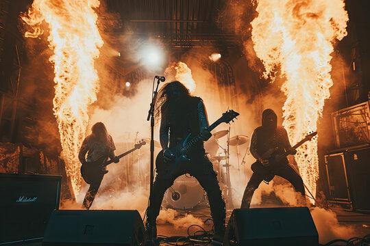 Powerful portrait of a super cool extreme metal rock