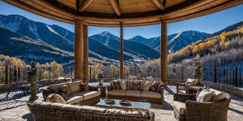 French Style Luxury Mansion in Aspen, Colorado. Visualized through the real source