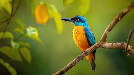 Blue-faced Parrotfinch bird. Generative AI